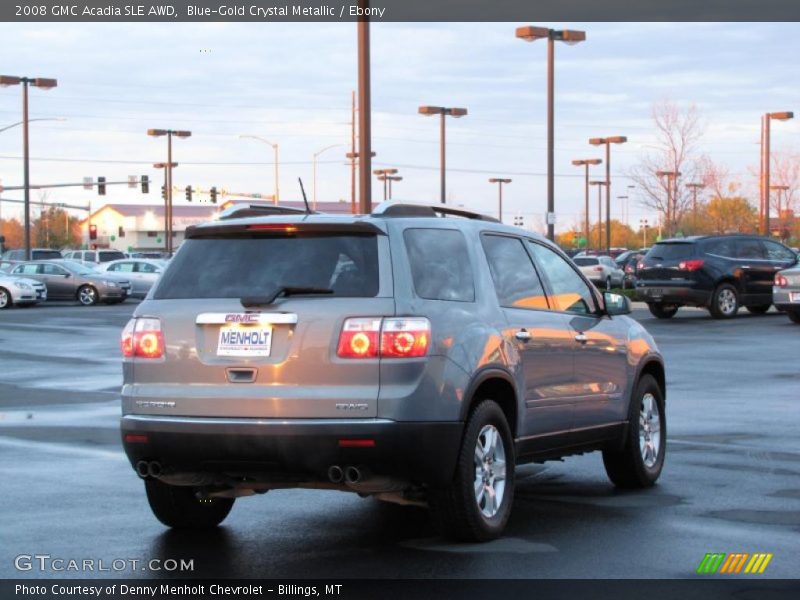 Blue-Gold Crystal Metallic / Ebony 2008 GMC Acadia SLE AWD