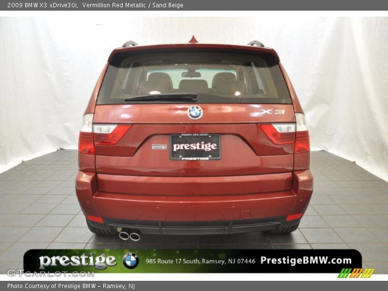 Vermillion Red Metallic / Sand Beige 2009 BMW X3 xDrive30i