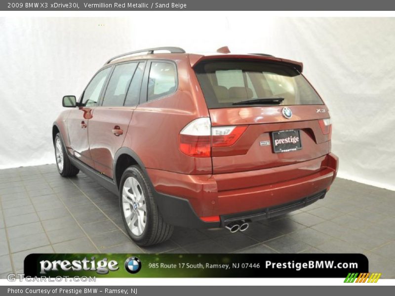 Vermillion Red Metallic / Sand Beige 2009 BMW X3 xDrive30i