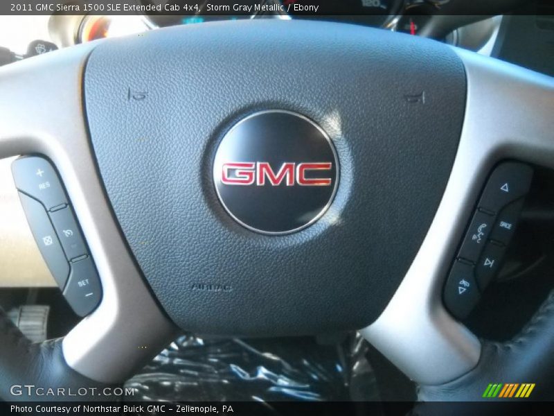 Storm Gray Metallic / Ebony 2011 GMC Sierra 1500 SLE Extended Cab 4x4