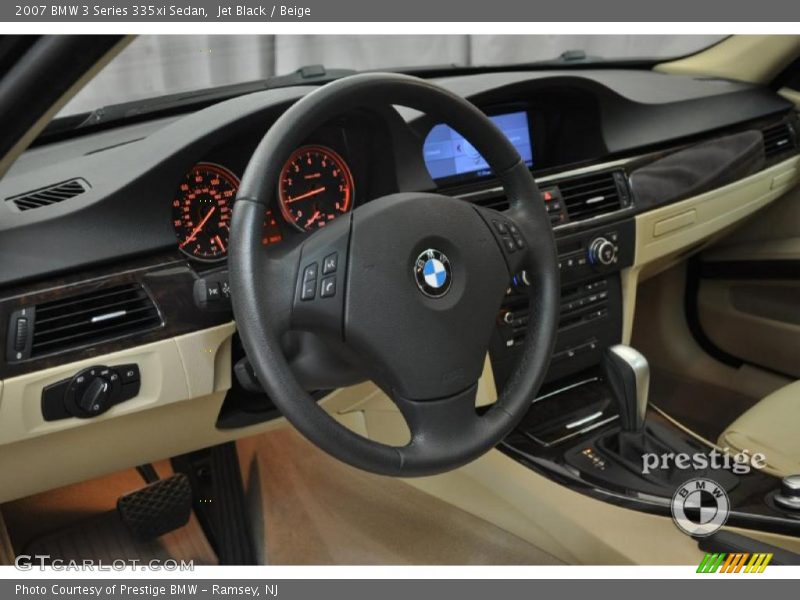 Jet Black / Beige 2007 BMW 3 Series 335xi Sedan