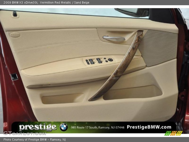 Vermillion Red Metallic / Sand Beige 2009 BMW X3 xDrive30i
