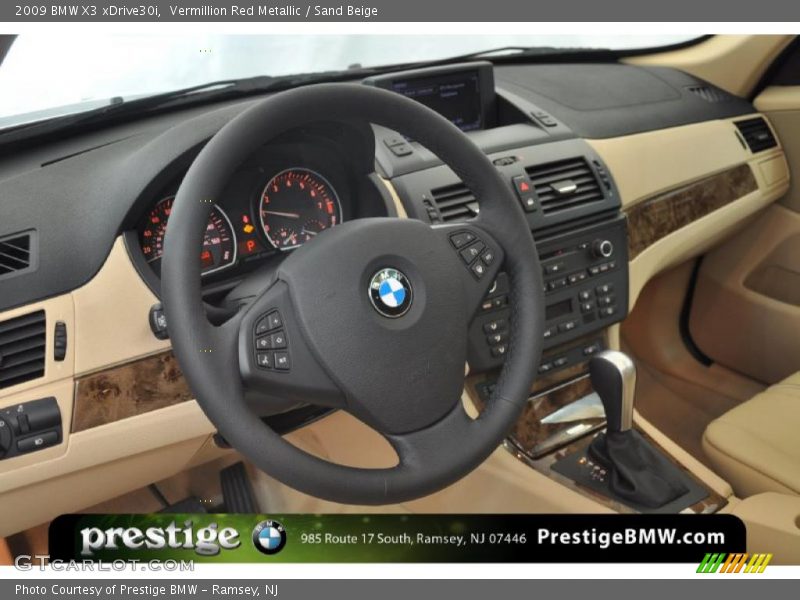Vermillion Red Metallic / Sand Beige 2009 BMW X3 xDrive30i