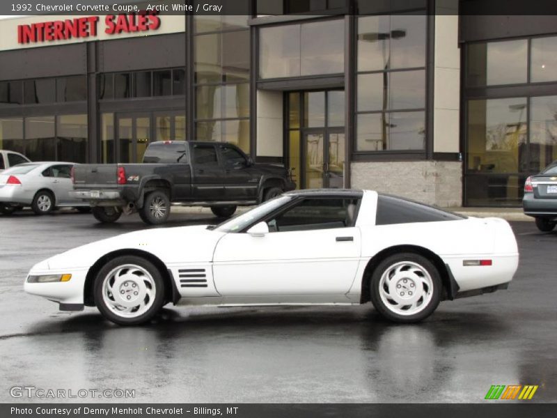 Arctic White / Gray 1992 Chevrolet Corvette Coupe
