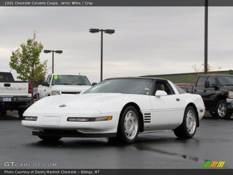 Arctic White / Gray 1992 Chevrolet Corvette Coupe