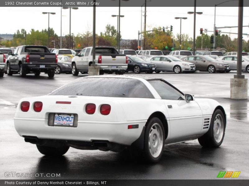 Arctic White / Gray 1992 Chevrolet Corvette Coupe