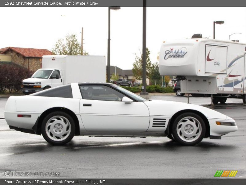 Arctic White / Gray 1992 Chevrolet Corvette Coupe