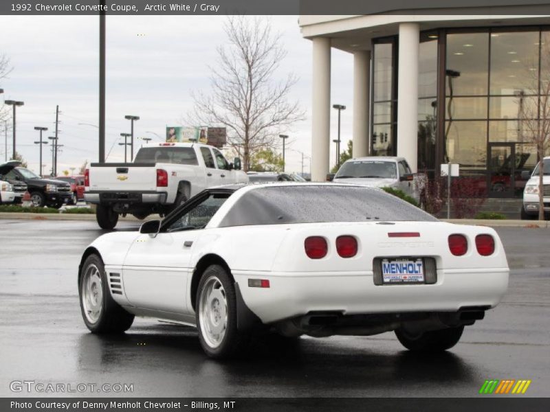 Arctic White / Gray 1992 Chevrolet Corvette Coupe
