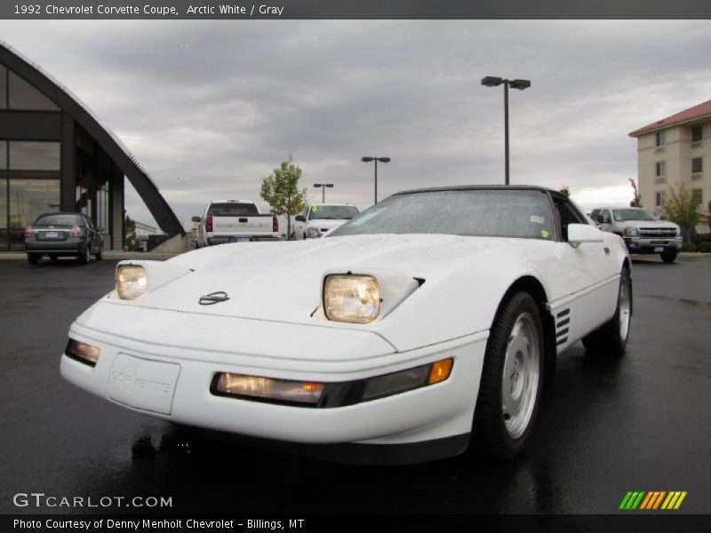 Arctic White / Gray 1992 Chevrolet Corvette Coupe