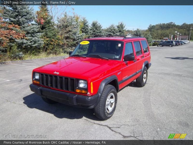 Flame Red / Grey 1997 Jeep Cherokee Sport 4x4
