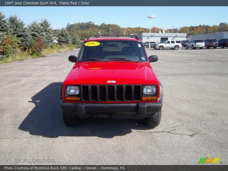 Flame Red / Grey 1997 Jeep Cherokee Sport 4x4