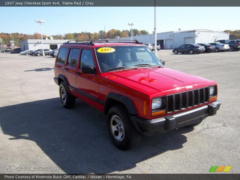 Flame Red / Grey 1997 Jeep Cherokee Sport 4x4