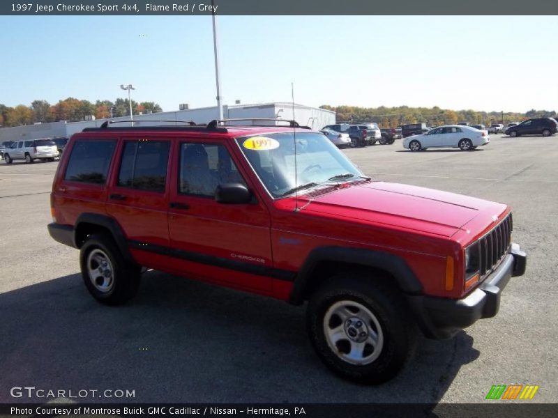 Flame Red / Grey 1997 Jeep Cherokee Sport 4x4