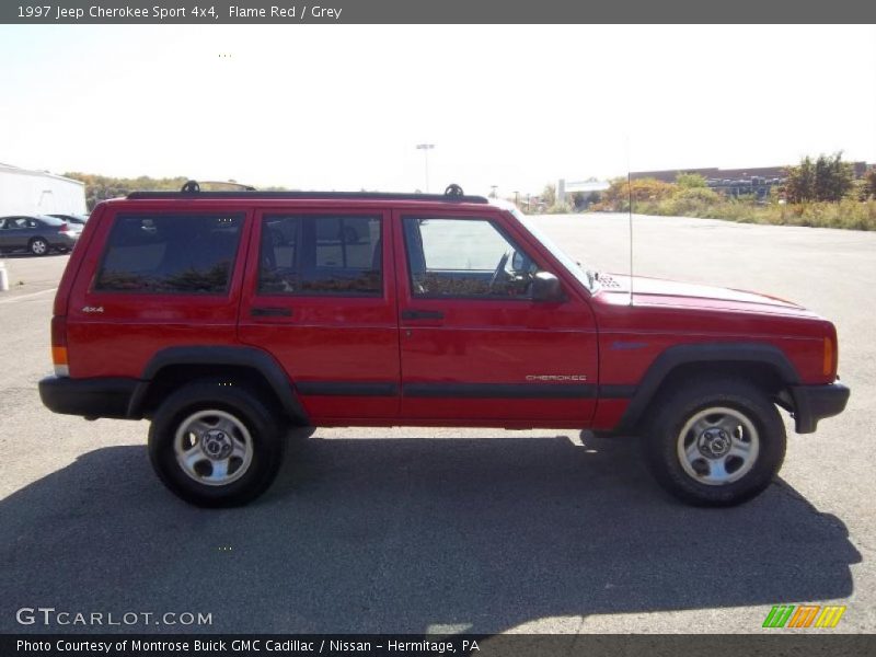 Flame Red / Grey 1997 Jeep Cherokee Sport 4x4