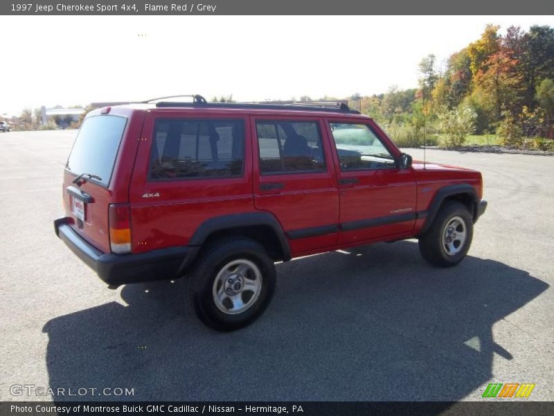 Flame Red / Grey 1997 Jeep Cherokee Sport 4x4