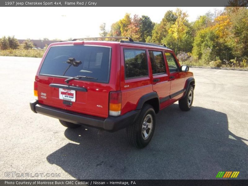 Flame Red / Grey 1997 Jeep Cherokee Sport 4x4