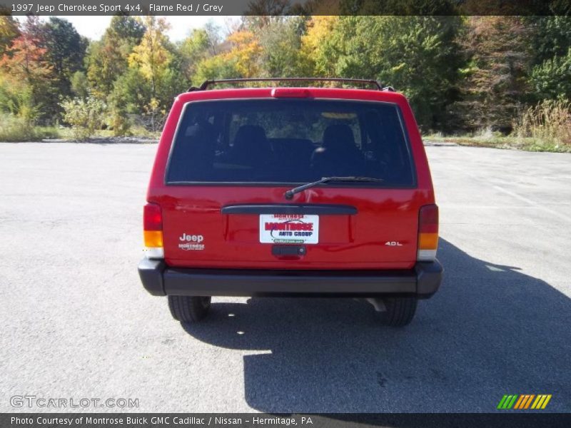Flame Red / Grey 1997 Jeep Cherokee Sport 4x4