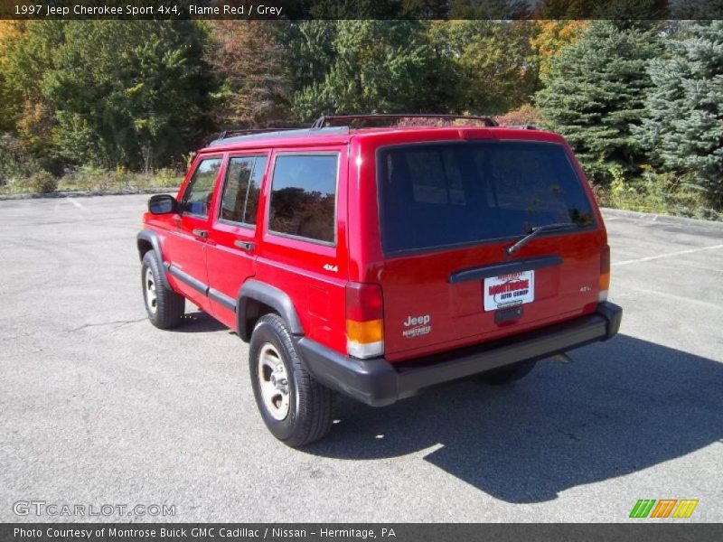 Flame Red / Grey 1997 Jeep Cherokee Sport 4x4