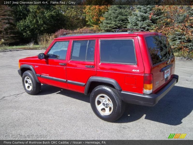 Flame Red / Grey 1997 Jeep Cherokee Sport 4x4
