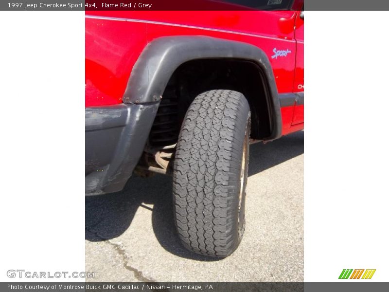 Flame Red / Grey 1997 Jeep Cherokee Sport 4x4