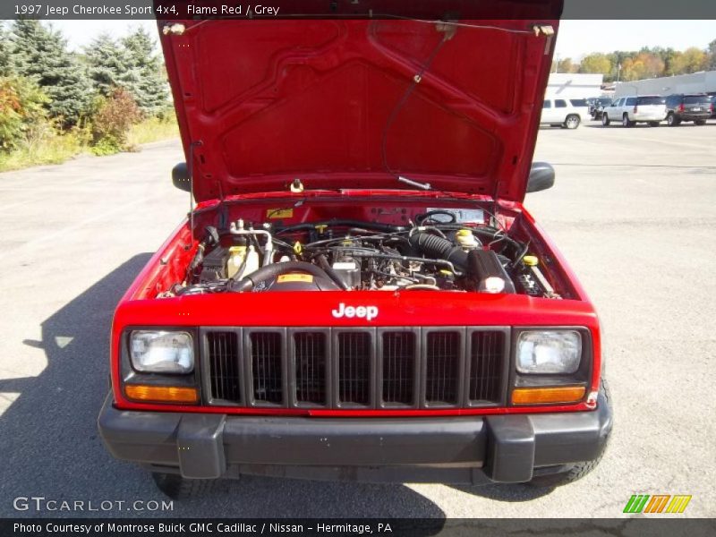 Flame Red / Grey 1997 Jeep Cherokee Sport 4x4