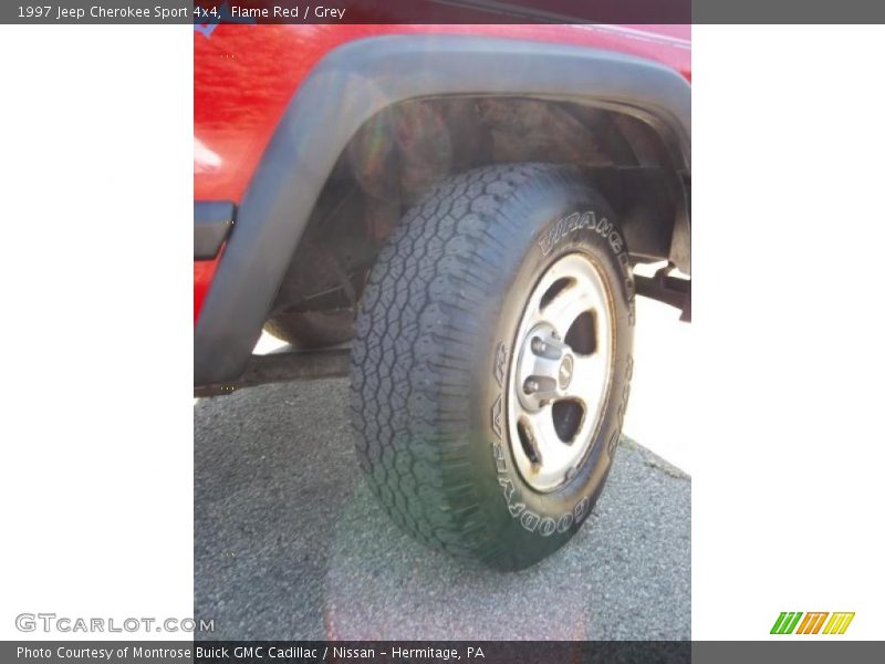 Flame Red / Grey 1997 Jeep Cherokee Sport 4x4