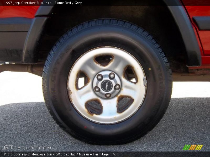 Flame Red / Grey 1997 Jeep Cherokee Sport 4x4