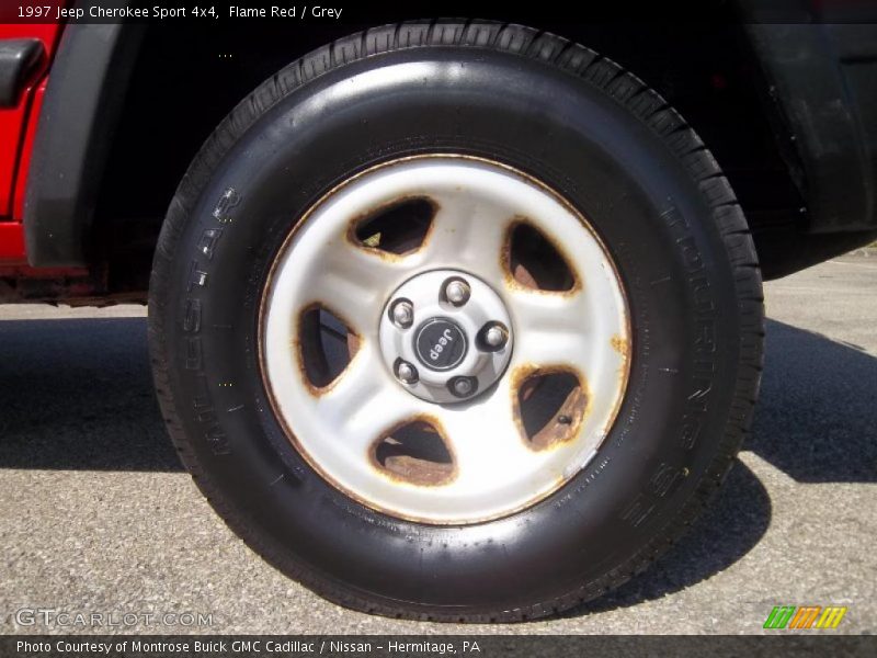 Flame Red / Grey 1997 Jeep Cherokee Sport 4x4