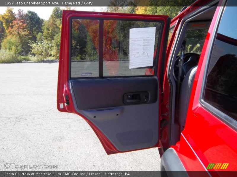 Flame Red / Grey 1997 Jeep Cherokee Sport 4x4