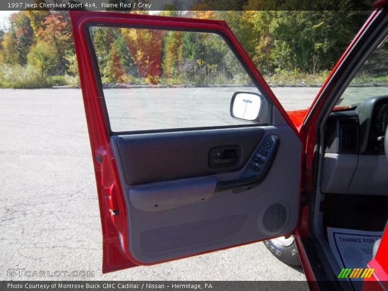 Flame Red / Grey 1997 Jeep Cherokee Sport 4x4