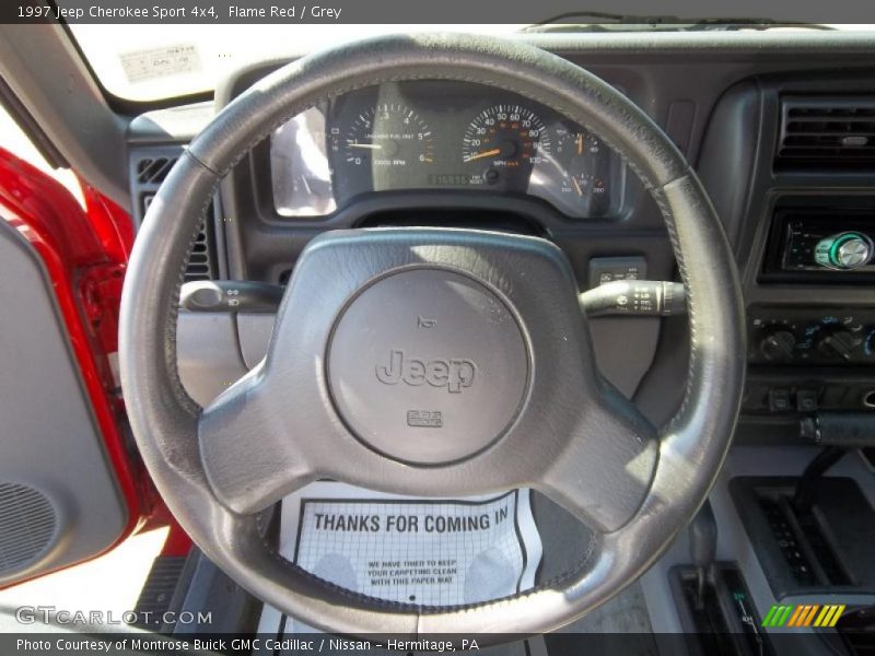 Flame Red / Grey 1997 Jeep Cherokee Sport 4x4