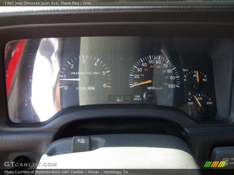 Flame Red / Grey 1997 Jeep Cherokee Sport 4x4
