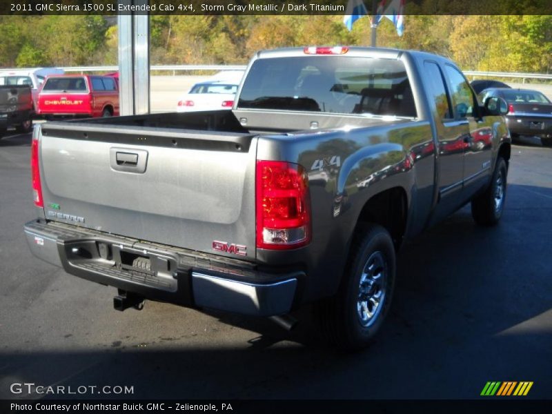 Storm Gray Metallic / Dark Titanium 2011 GMC Sierra 1500 SL Extended Cab 4x4
