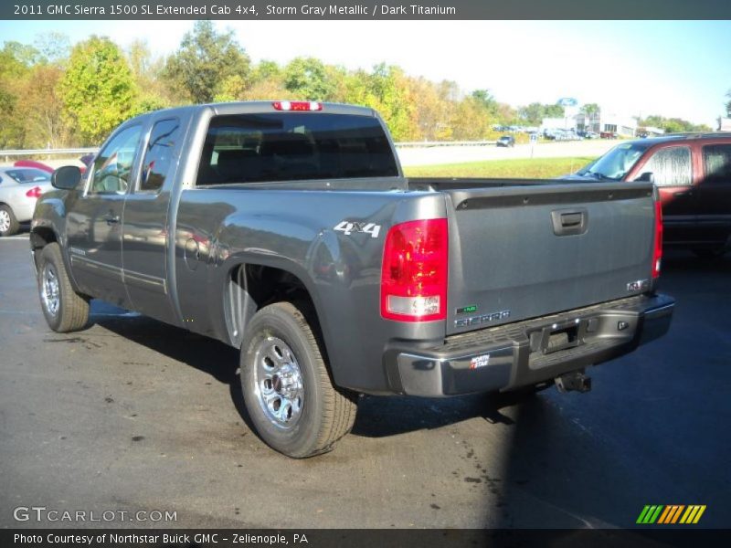 Storm Gray Metallic / Dark Titanium 2011 GMC Sierra 1500 SL Extended Cab 4x4