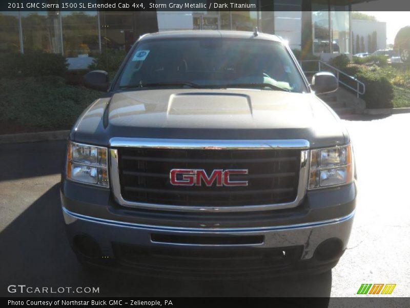 Storm Gray Metallic / Dark Titanium 2011 GMC Sierra 1500 SL Extended Cab 4x4