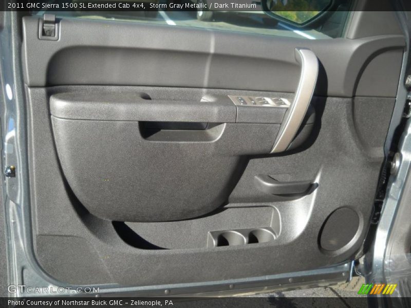 Storm Gray Metallic / Dark Titanium 2011 GMC Sierra 1500 SL Extended Cab 4x4