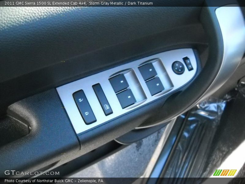 Storm Gray Metallic / Dark Titanium 2011 GMC Sierra 1500 SL Extended Cab 4x4