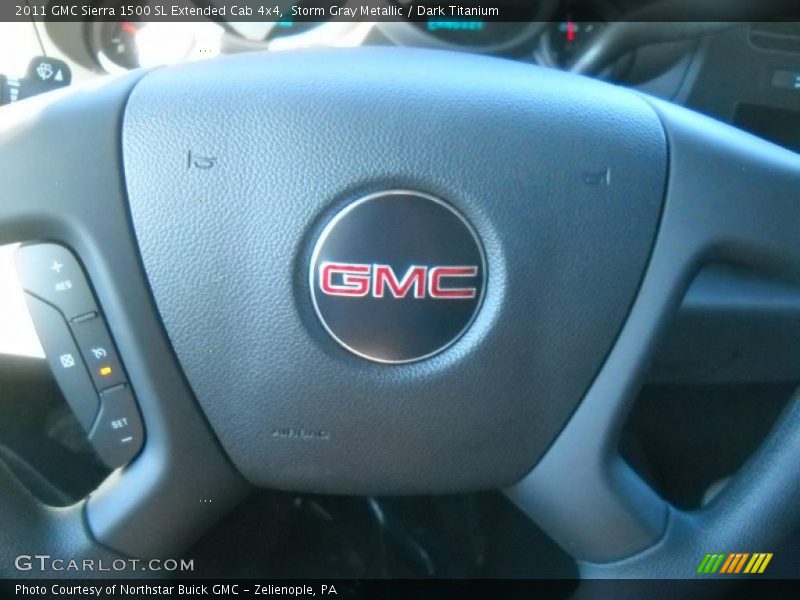 Storm Gray Metallic / Dark Titanium 2011 GMC Sierra 1500 SL Extended Cab 4x4