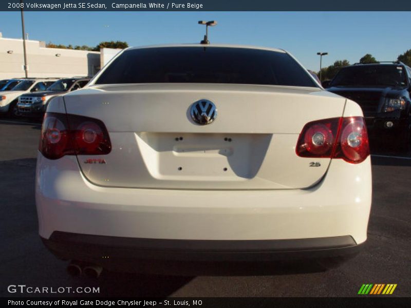 Campanella White / Pure Beige 2008 Volkswagen Jetta SE Sedan