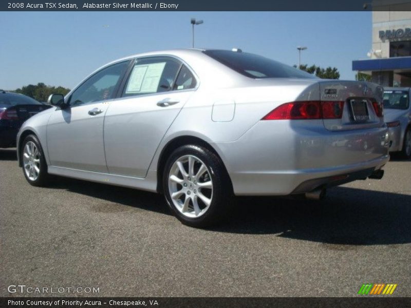 Alabaster Silver Metallic / Ebony 2008 Acura TSX Sedan