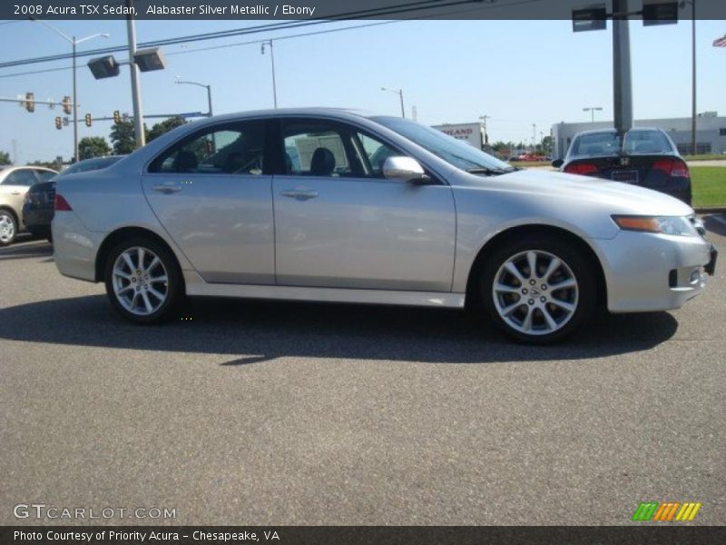 Alabaster Silver Metallic / Ebony 2008 Acura TSX Sedan