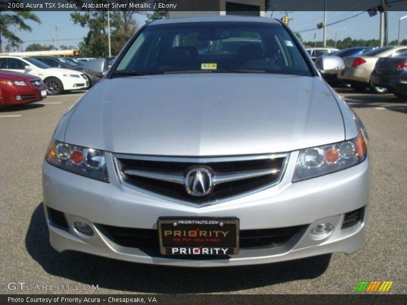 Alabaster Silver Metallic / Ebony 2008 Acura TSX Sedan