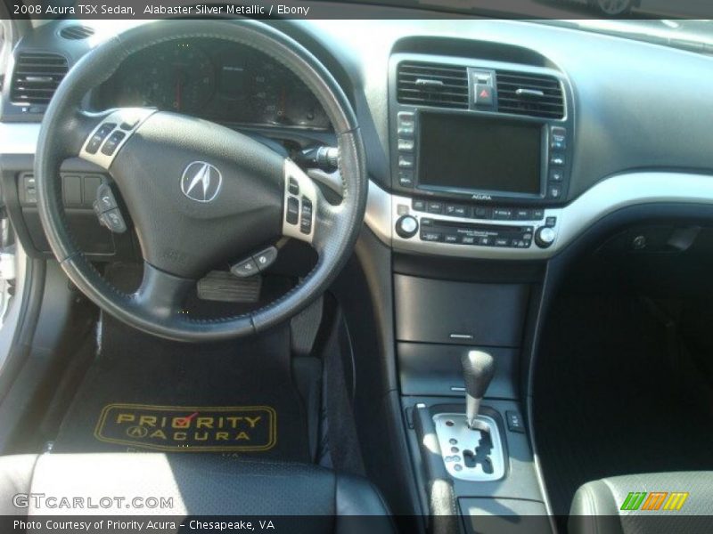 Alabaster Silver Metallic / Ebony 2008 Acura TSX Sedan
