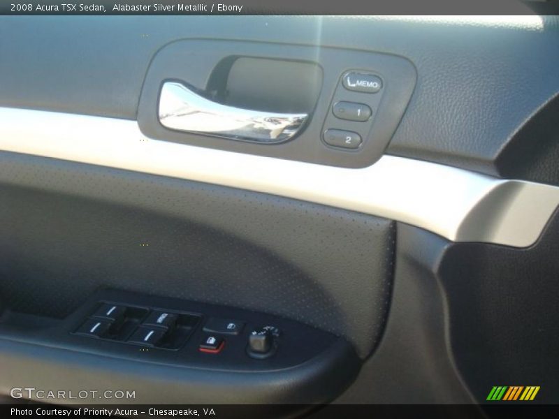 Alabaster Silver Metallic / Ebony 2008 Acura TSX Sedan