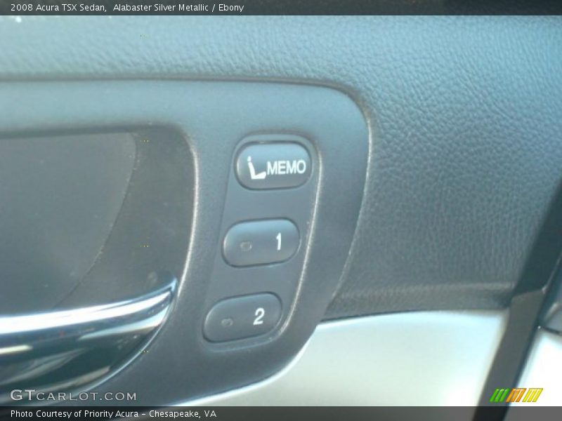 Alabaster Silver Metallic / Ebony 2008 Acura TSX Sedan