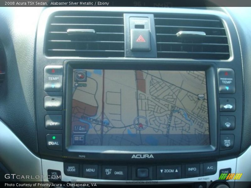 Alabaster Silver Metallic / Ebony 2008 Acura TSX Sedan