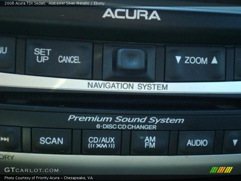 Alabaster Silver Metallic / Ebony 2008 Acura TSX Sedan