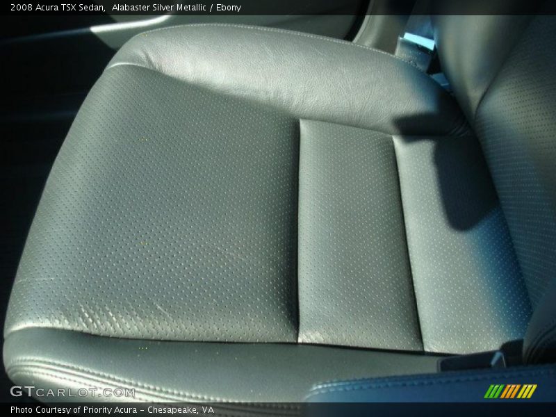 Alabaster Silver Metallic / Ebony 2008 Acura TSX Sedan
