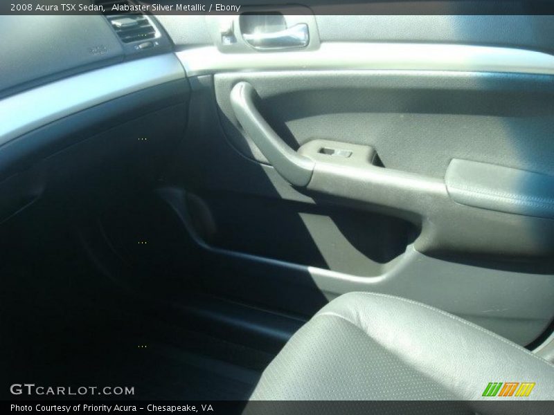 Alabaster Silver Metallic / Ebony 2008 Acura TSX Sedan