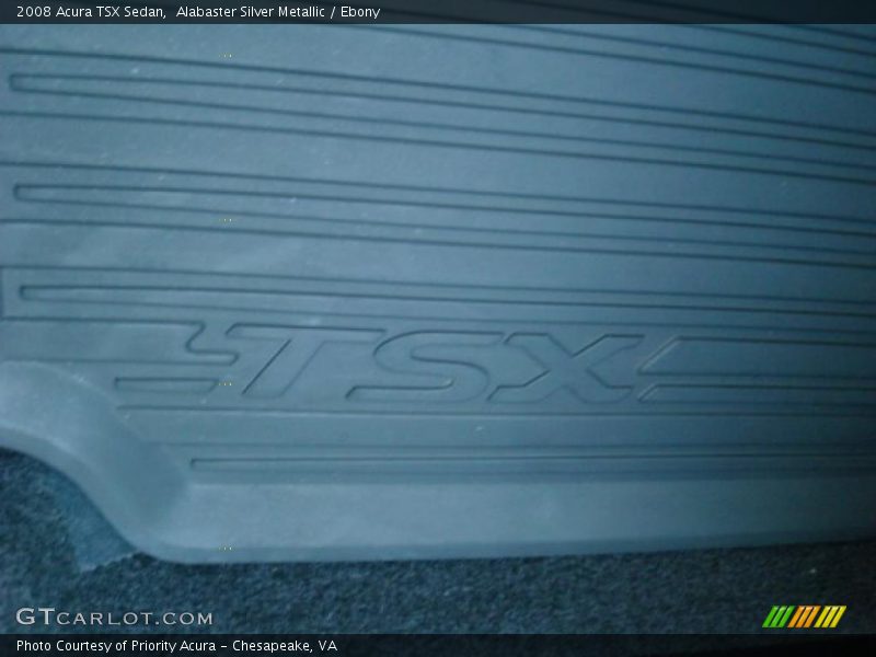 Alabaster Silver Metallic / Ebony 2008 Acura TSX Sedan